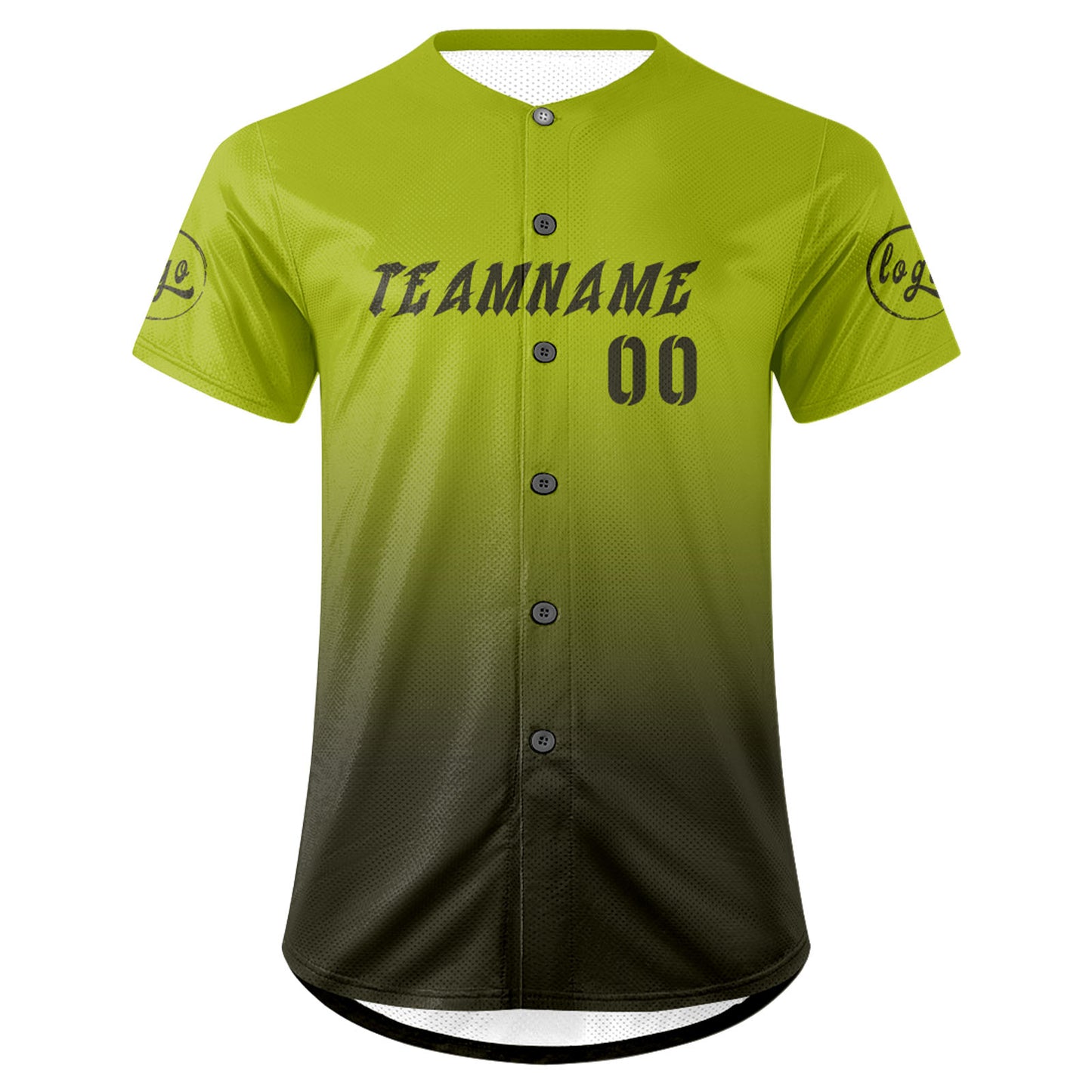 Custom Green Dark Green Baseball Jersey Personalized Gradient Team Uniforms Shirt with Name Number