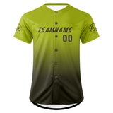 Custom Green Dark Green Baseball Jersey Personalized Gradient Team Uniforms Shirt with Name Number