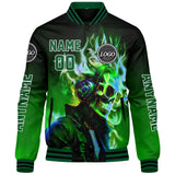 Custom Black Green Varsity Jackets for Men Women Youth Personalized Letterman Jackets