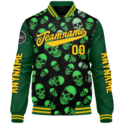 Custom Green Varsity Jackets for Men Women Youth Personalized Letterman Jackets