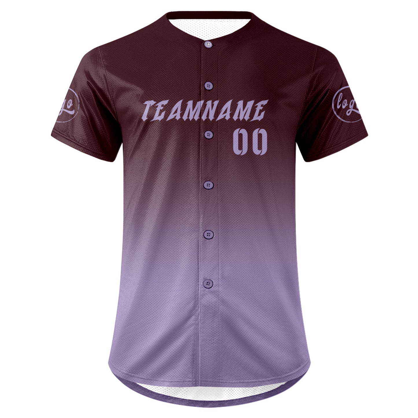 Custom Brown Purple Baseball Jersey Personalized Gradient Team Uniforms Shirt with Name Number