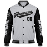 Custom Grey Black Varsity Jackets for Men Women Youth Personalized Letterman Jackets
