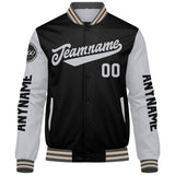 Custom Grey Black Cream Varsity Jackets for Men Women Youth Personalized Letterman Jackets