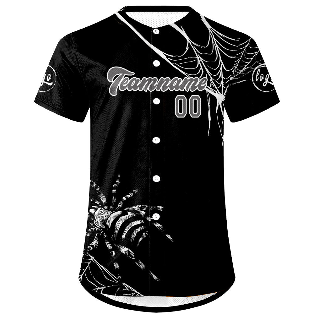 Custom Black White Baseball Jersey Personalized Gradient Team Uniforms Shirt with Name Number