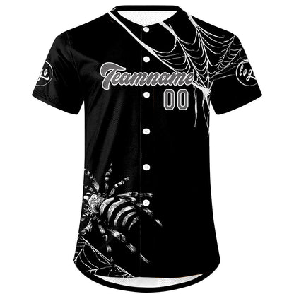 Custom Black White Baseball Jersey Personalized Gradient Team Uniforms Shirt with Name Number