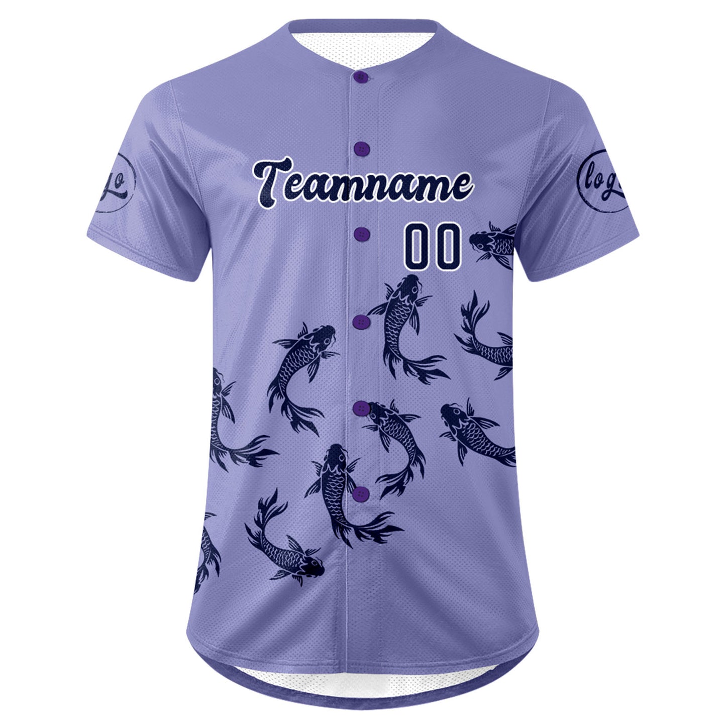 Custom Light Purple Dark Purple Baseball Jersey Personalized Gradient Team Uniforms Shirt with Name Number