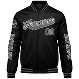 Custom Black Grey Varsity Jackets for Men Women Youth Personalized Letterman Jackets