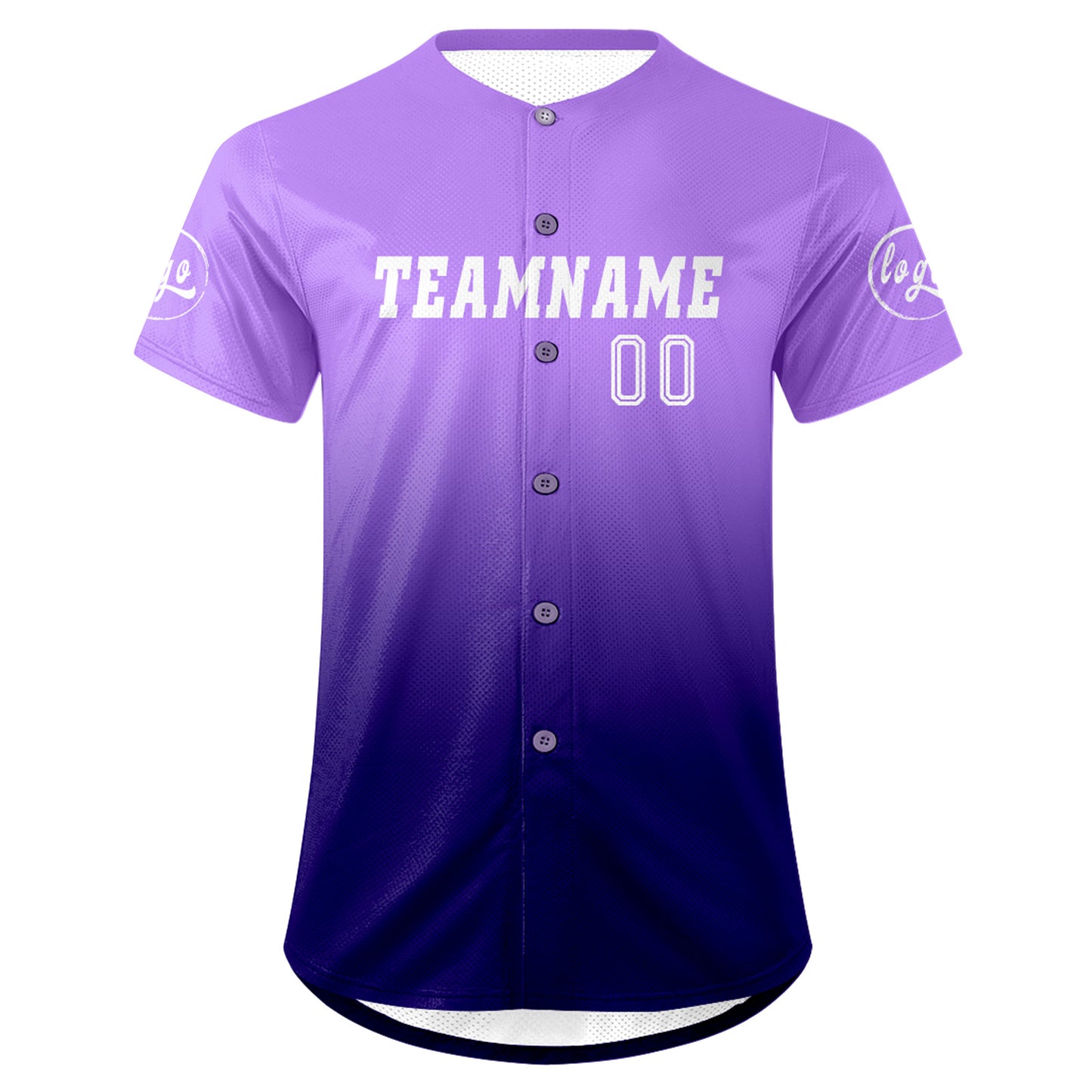 Custom Purple Dark Purple Baseball Jersey Personalized Gradient Team Uniforms Shirt with Name Number