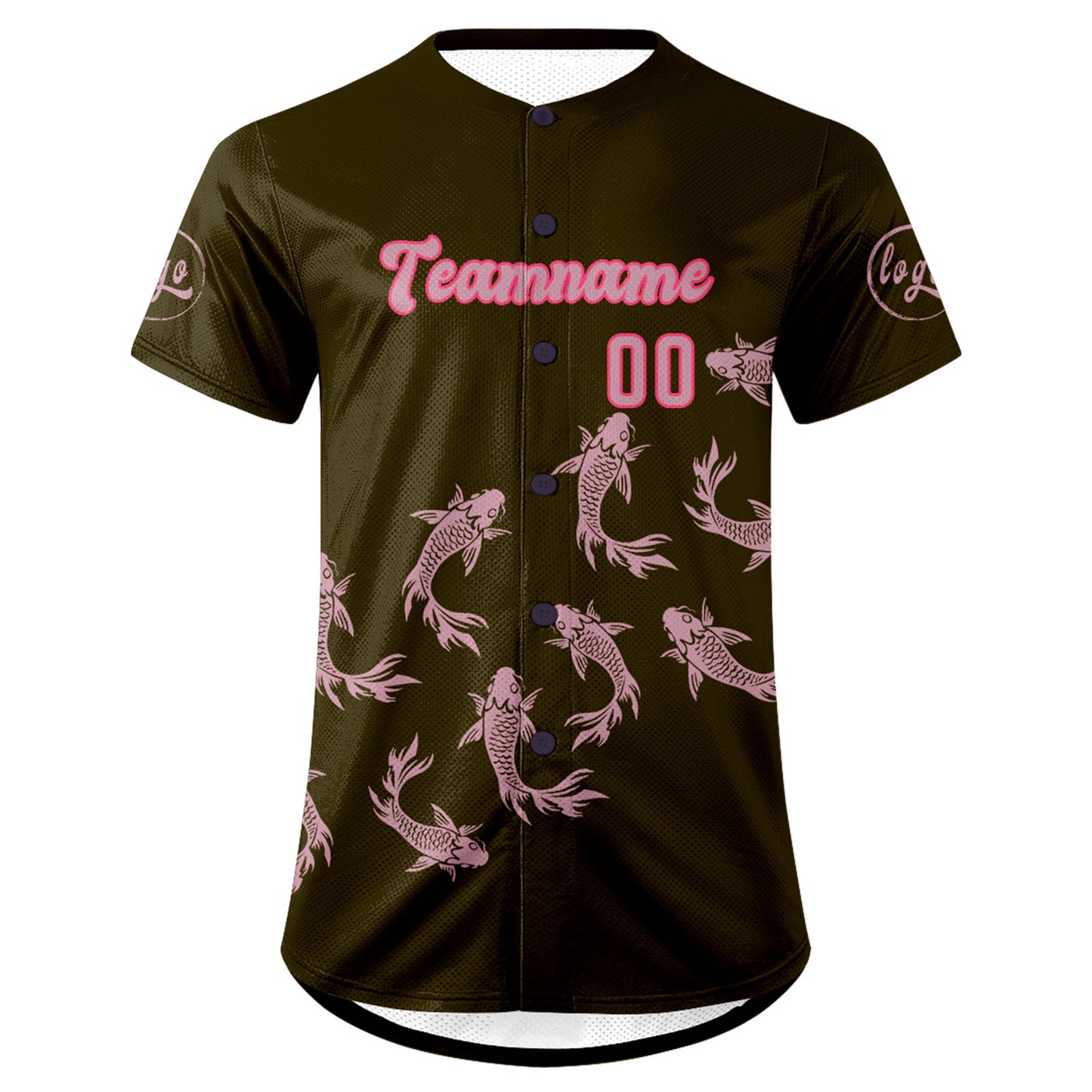 Custom Olive Green Light Pink Baseball Jersey Personalized Gradient Team Uniforms Shirt with Name Number