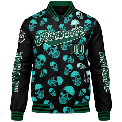 Custom Green Varsity Jackets for Men Women Youth Personalized Letterman Jackets