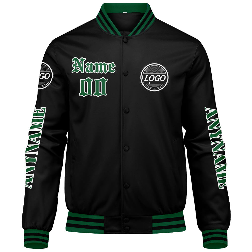 Custom Green Varsity Jackets for Men Women Youth Personalized Letterman Jackets