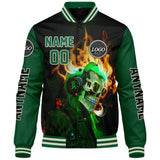 Custom Green Black Varsity Jackets for Men Women Youth Personalized Letterman Jackets