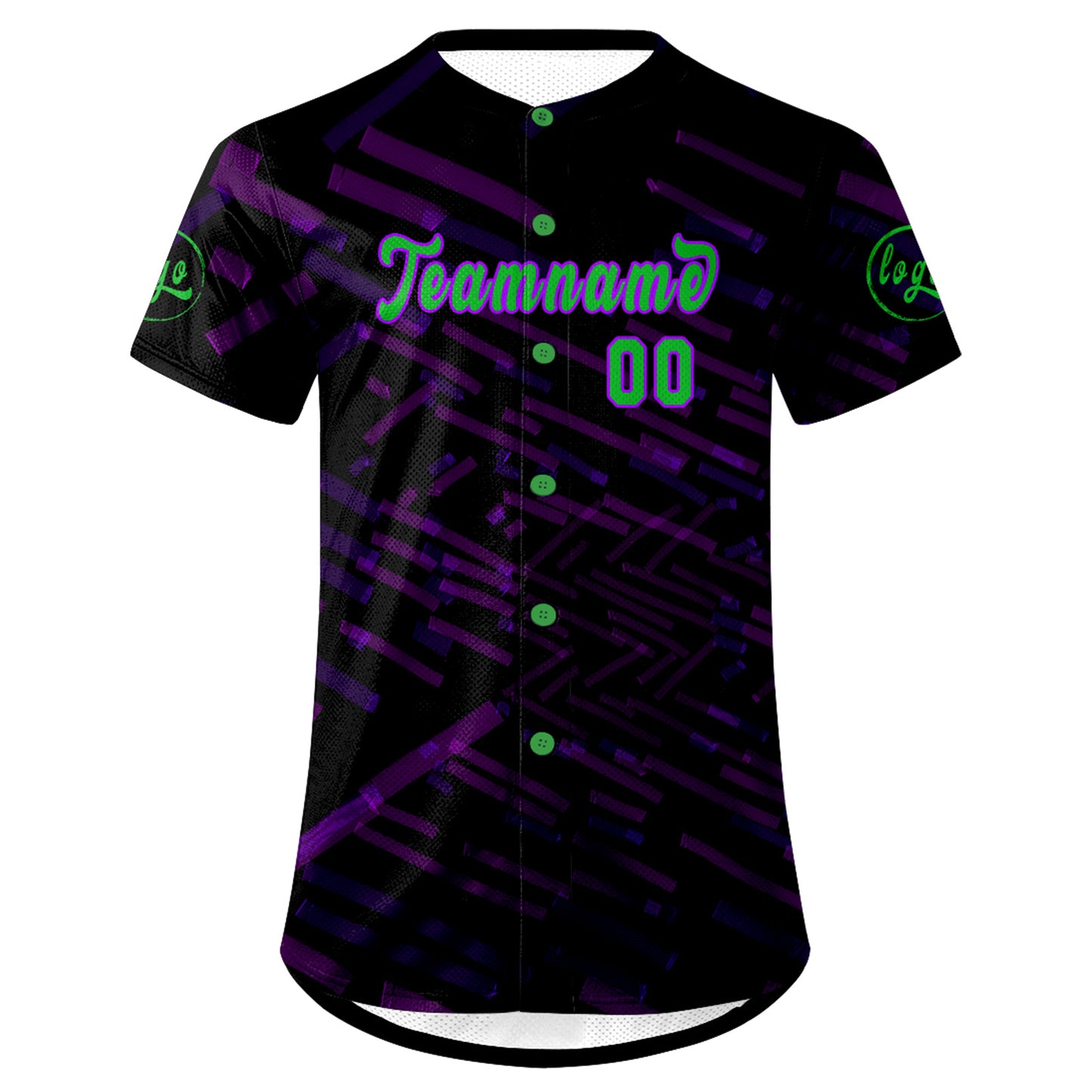 Custom Black Purple Baseball Jersey Personalized Gradient Team Uniforms Shirt with Name Number