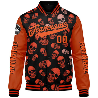 Custom Orange Varsity Jackets for Men Women Youth Personalized Letterman Jackets