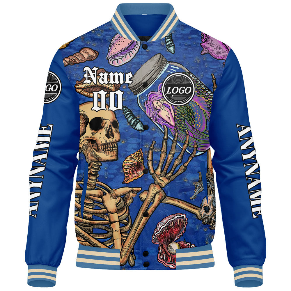 Custom Blue Varsity Jackets for Men Women Youth Personalized Letterman Jackets