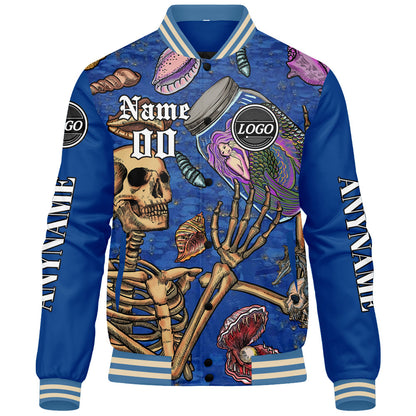 Custom Blue Varsity Jackets for Men Women Youth Personalized Letterman Jackets