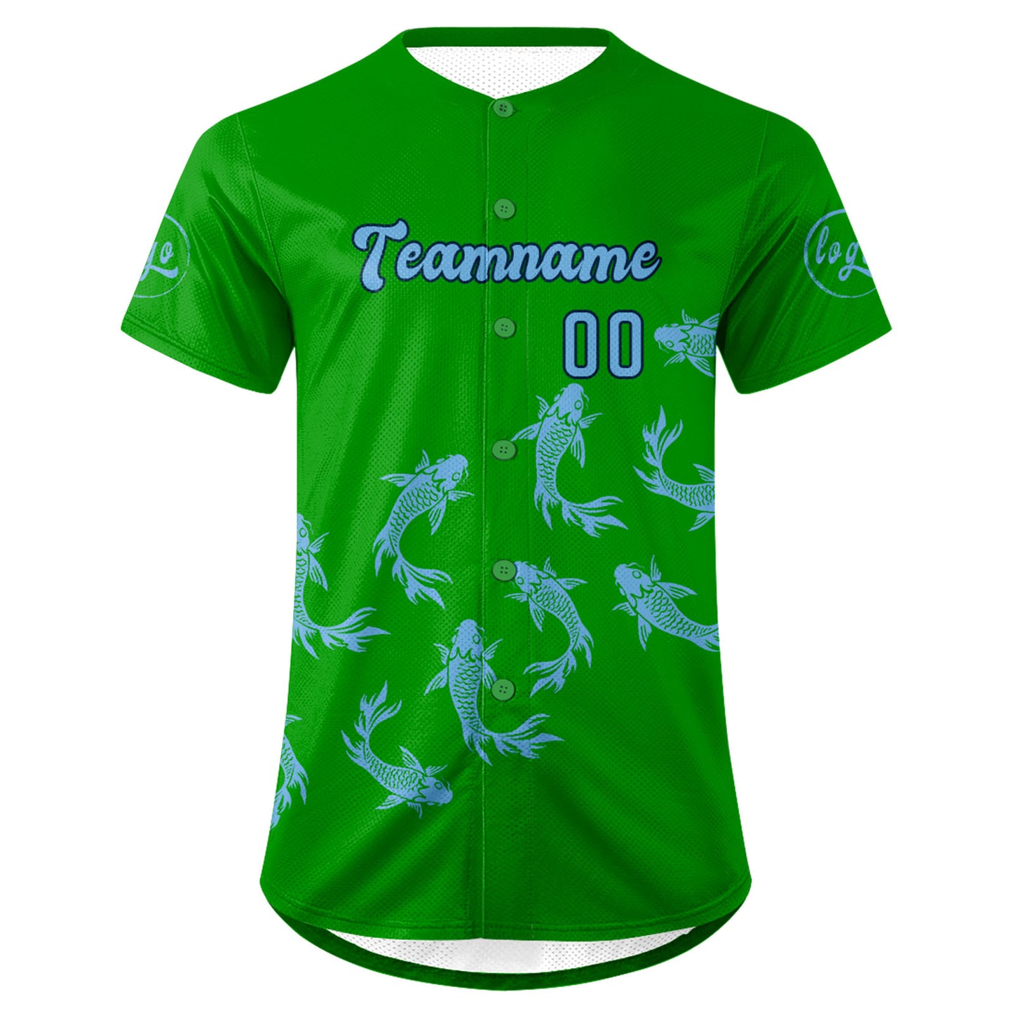 Custom Green Blue Baseball Jersey Personalized Gradient Team Uniforms Shirt with Name Number