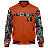 Custom Orange Varsity Jackets for Men Women Youth Personalized Letterman Jackets