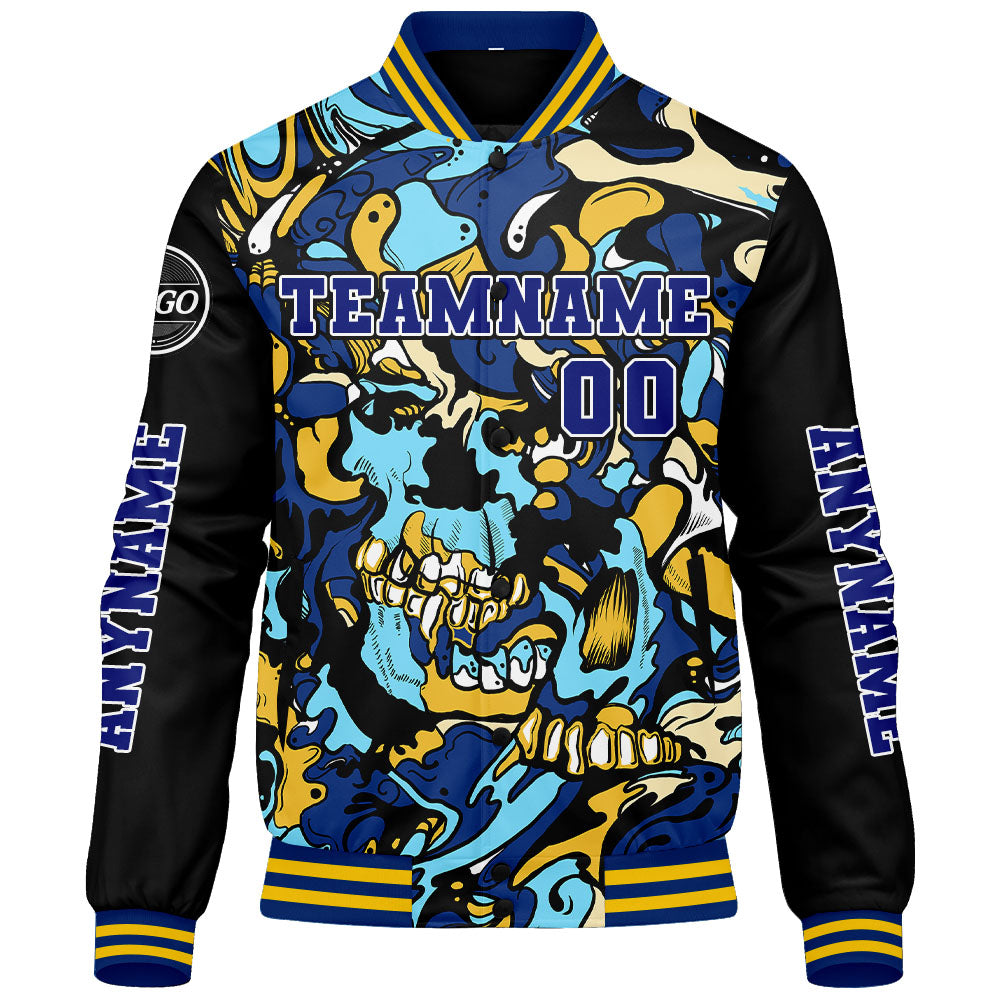 Custom Royal Yellow Varsity Jackets for Men Women Youth Personalized Letterman Jackets