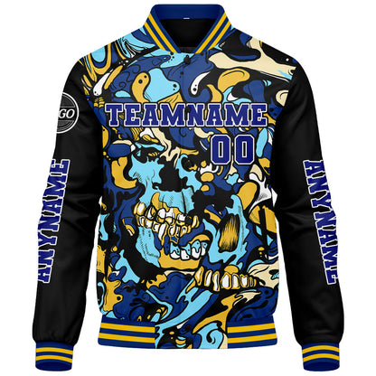 Custom Royal Yellow Varsity Jackets for Men Women Youth Personalized Letterman Jackets