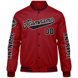 Custom Red Black Varsity Jackets for Men Women Youth Personalized Letterman Jackets