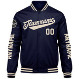 Custom Navy Cream Varsity Jackets for Men Women Youth Personalized Letterman Jackets