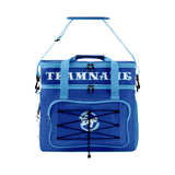 Custom Dark Blue Teal Double Layer Insulated Cooler Bag - 600D Oxford Waterproof Picnic Tote for Camping, Hiking & BBQ - Large Capacity Thermal Lunch Bag