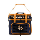 Portable Double Layer Cooler Bag - Waterproof Insulated Picnic Tote for Camping & Family Outings Navy Orange