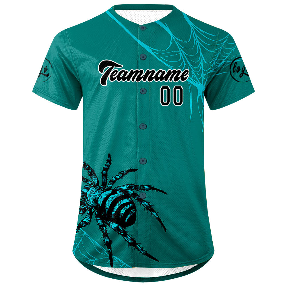 Custom Green Black Baseball Jersey Personalized Gradient Team Uniforms Shirt with Name Number