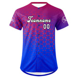 Custom Red Blue Baseball Jersey Personalized Gradient Team Uniforms Shirt with Name Number