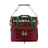 Custom Red Green Double Layer Insulated Cooler Bag - 600D Oxford Waterproof Picnic Tote for Camping, Hiking & BBQ - Large Capacity Thermal Lunch Bag