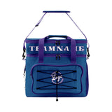 Custom Dark Blue Purple Double Layer Insulated Cooler Bag - 600D Oxford Waterproof Picnic Tote for Camping, Hiking & BBQ - Large Capacity Thermal Lunch Bag