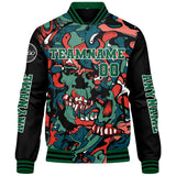 Custom Green Orange Varsity Jackets for Men Women Youth Personalized Letterman Jackets