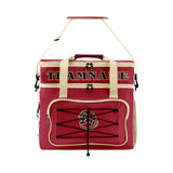 Custom Red Cream Double Layer Insulated Cooler Bag - 600D Oxford Waterproof Picnic Tote for Camping, Hiking & BBQ - Large Capacity Thermal Lunch Bag
