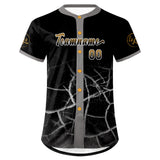 Custom Black Old Gold Baseball Jersey Personalized Gradient Team Uniforms Shirt with Name Number