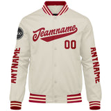 Custom Red Cream Varsity Jackets for Men Women Youth Personalized Letterman Jackets