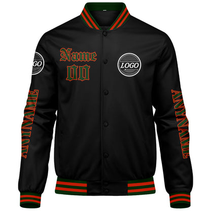 Custom Red Green Varsity Jackets for Men Women Youth Personalized Letterman Jackets