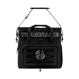 Custom Black Double Layer Insulated Cooler Bag - 600D Oxford Waterproof Picnic Tote for Camping, Hiking & BBQ - Large Capacity Thermal Lunch Bag