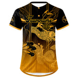 Custom Black Yellow Baseball Jersey Personalized Gradient Team Uniforms Shirt with Name Number