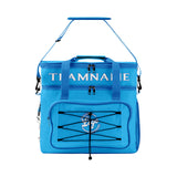 Portable Double Layer Cooler Bag - Waterproof Insulated Picnic Tote for Camping & Family Outings Teal Dark Blue
