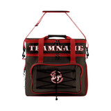 Custom Brown Red Double Layer Insulated Cooler Bag - 600D Oxford Waterproof Picnic Tote for Camping, Hiking & BBQ - Large Capacity Thermal Lunch Bag