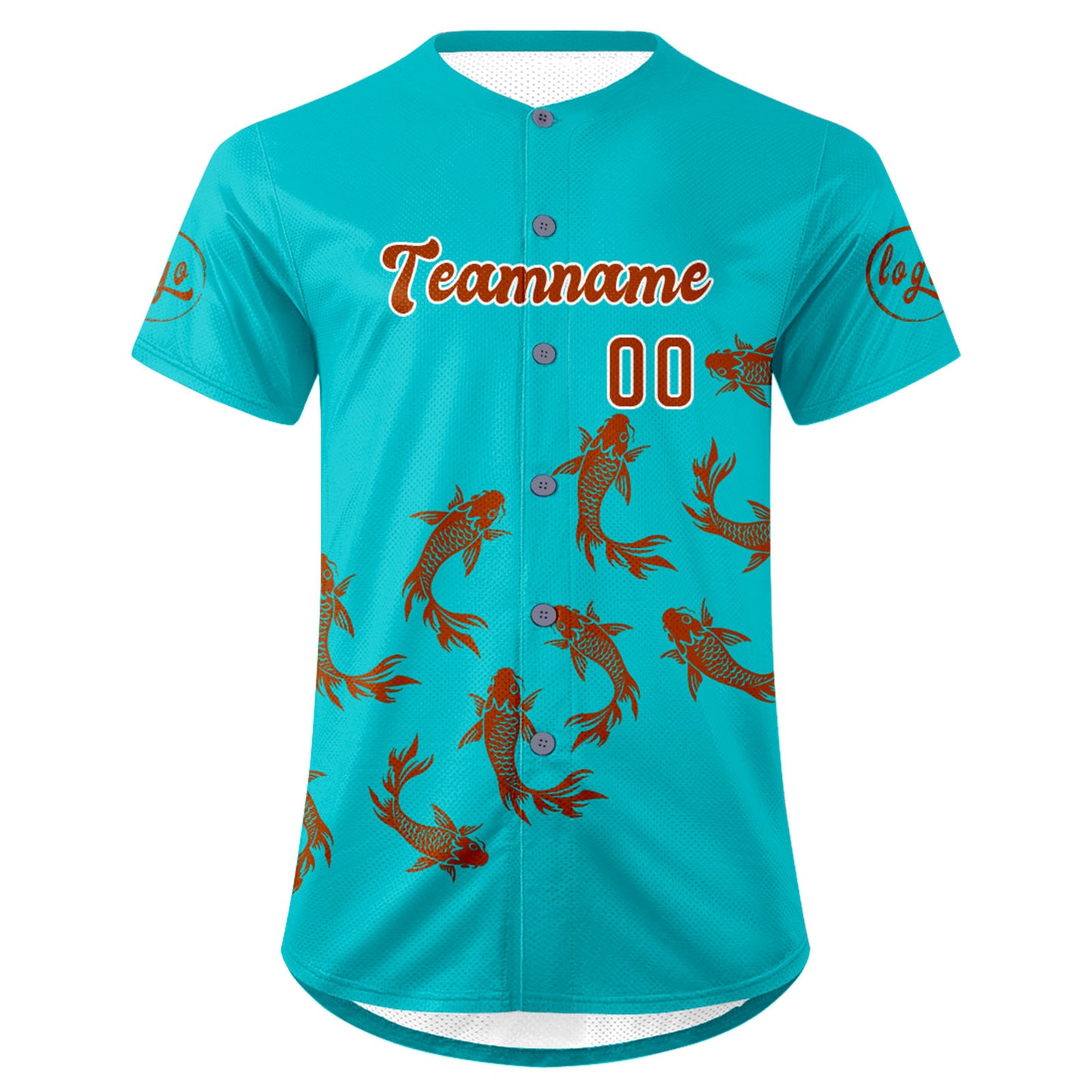 Custom Cyan Orange Baseball Jersey Personalized Gradient Team Uniforms Shirt with Name Number
