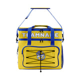 Custom Yellow Blue Double Layer Insulated Cooler Bag - 600D Oxford Waterproof Picnic Tote for Camping, Hiking & BBQ - Large Capacity Thermal Lunch Bag