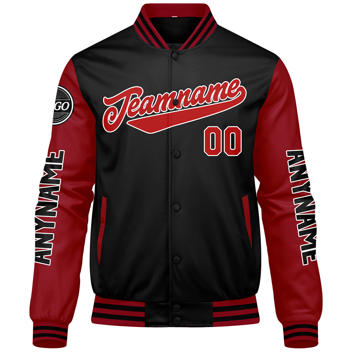 Custom Red Black Varsity Jackets for Men Women Youth Personalized Letterman Jackets