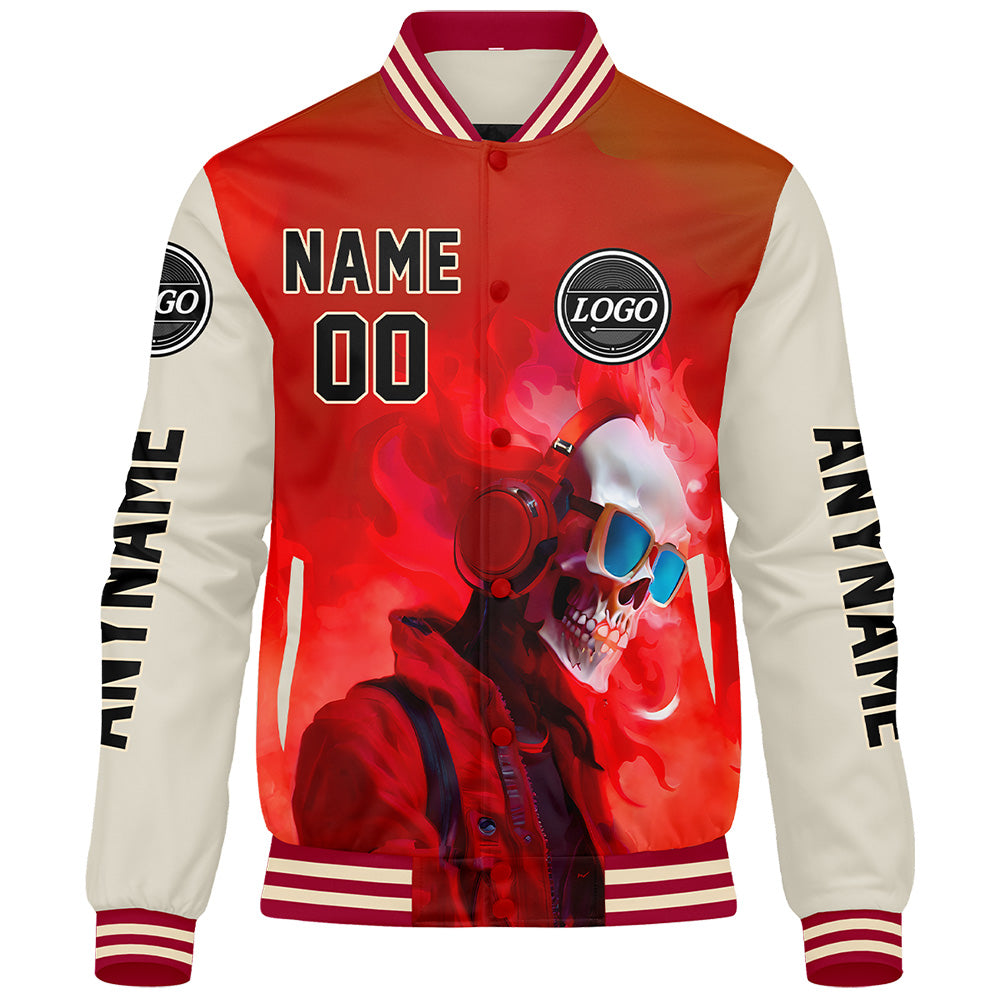 Custom Red Cream Varsity Jackets for Men Women Youth Personalized Letterman Jackets
