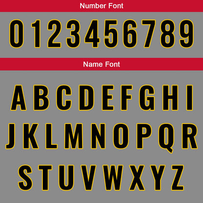 Custom Gray Black Hip Hop Baseball Jersey Stitched Printed - Personalized Name Number Shirts #BB-0919-0059