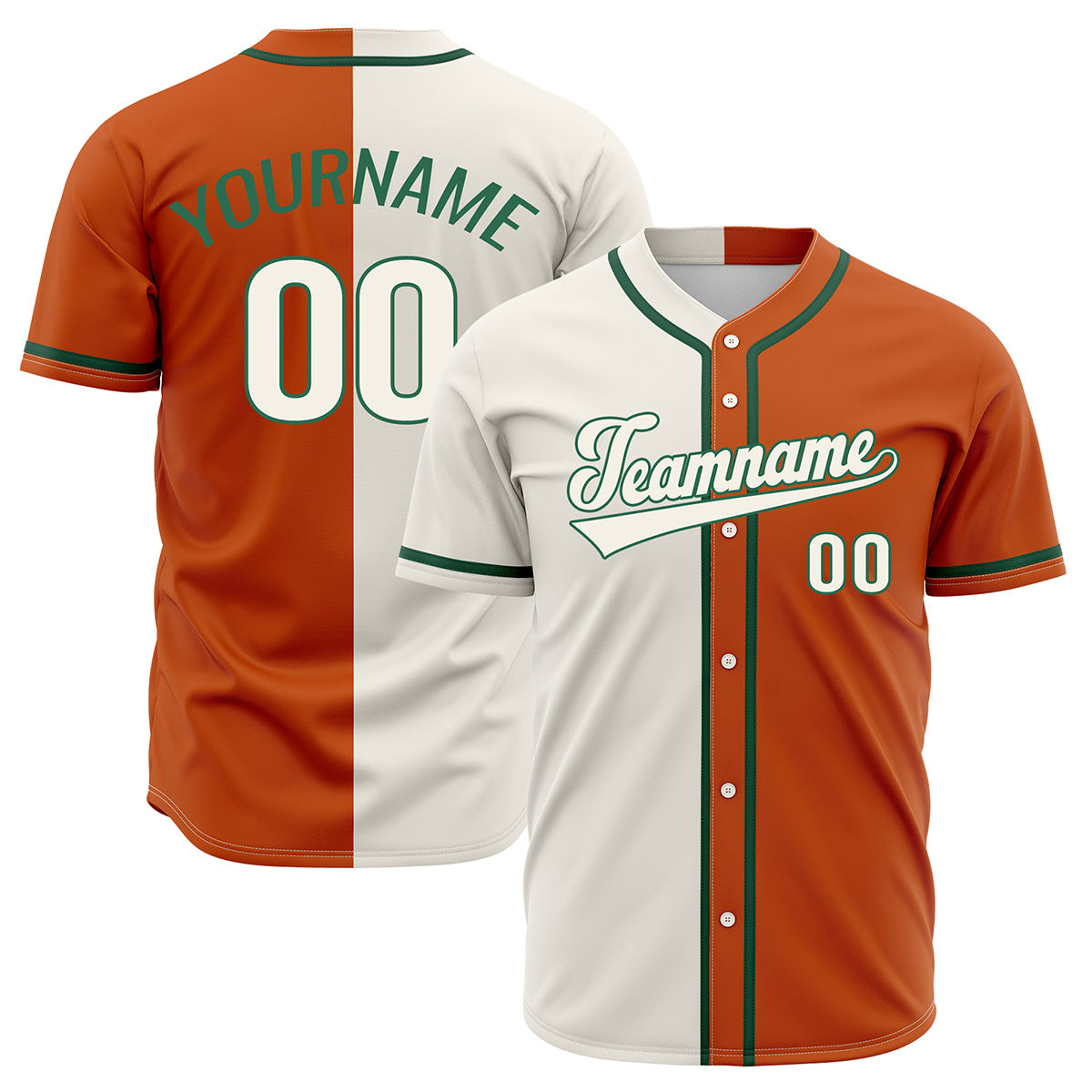 Custom Orange Off White Hip Hop Baseball Jersey Stitched Printed - Personalized Name Number Shirts #BB-0919-0080