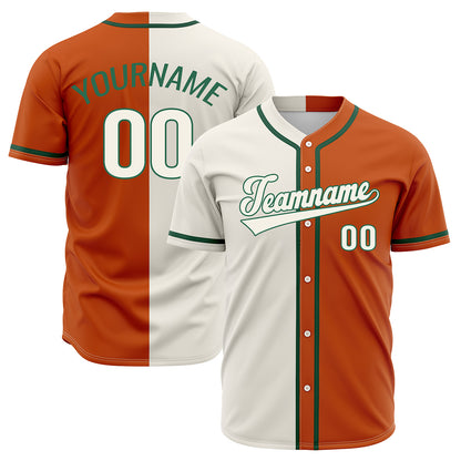 Custom Orange Off White Hip Hop Baseball Jersey Stitched Printed - Personalized Name Number Shirts #BB-0919-0080