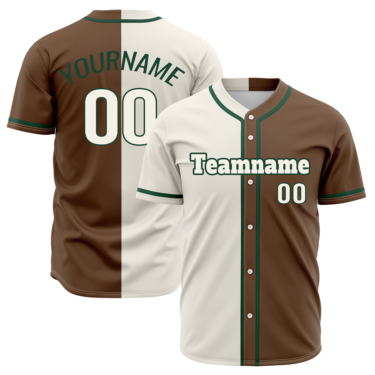 Custom Brown Off White Hip Hop Baseball Jersey Stitched Printed - Personalized Name Number Shirts #BB-0919-0044