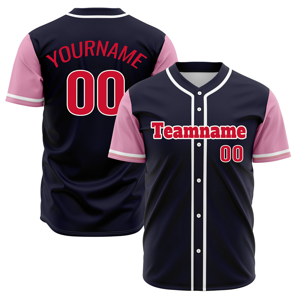 Custom Dark Blue Black Hip Hop Baseball Jersey Stitched Printed - Personalized Name Number Shirts #BB-0919-0046